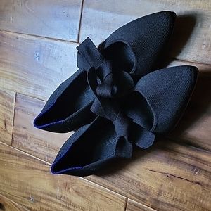 Rothys black pointed flats Mary Janes